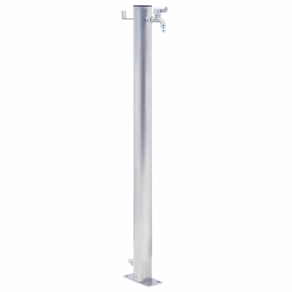 Garden Water Column 80 cm Stainless Steel Round