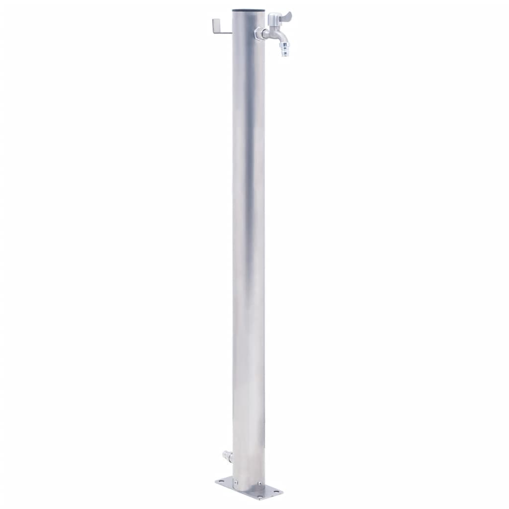 Garden Water Column 100 cm Stainless Steel Round