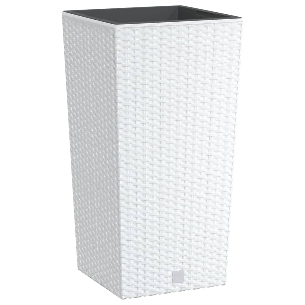 Planter with Removable Inner White 11 / 26.5 L PP Rattan