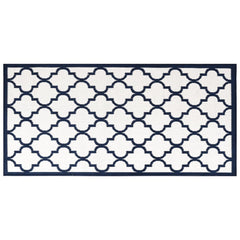 Outdoor Rug Navy and White 100x200 cm Reversible Design