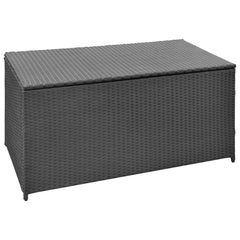 Garden Storage Box Black 120x50x60 cm Poly Rattan