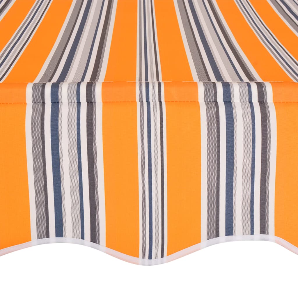 Manual Retractable Awning 200 cm Yellow and Blue Stripes