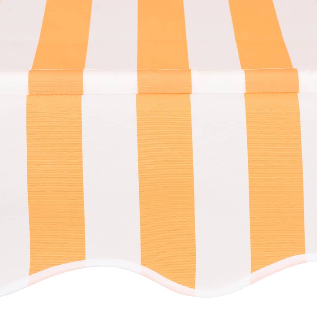 Manual Retractable Awning 200 cm Orange and White Stripes