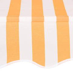 Manual Retractable Awning 200 cm Orange and White Stripes