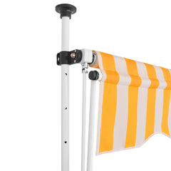 Manual Retractable Awning 350 cm Orange and White Stripes