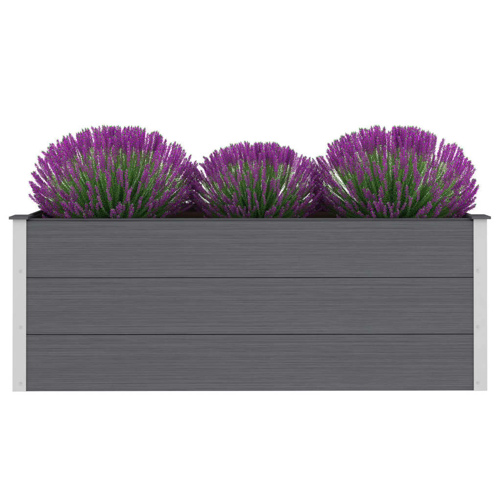 Garden Raised Bed WPC 150x50x54 cm Grey