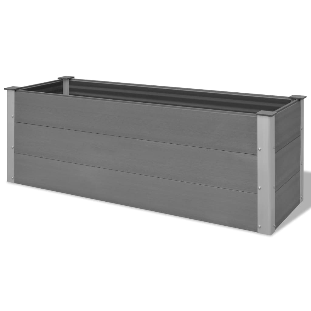 Garden Raised Bed WPC 150x50x54 cm Grey