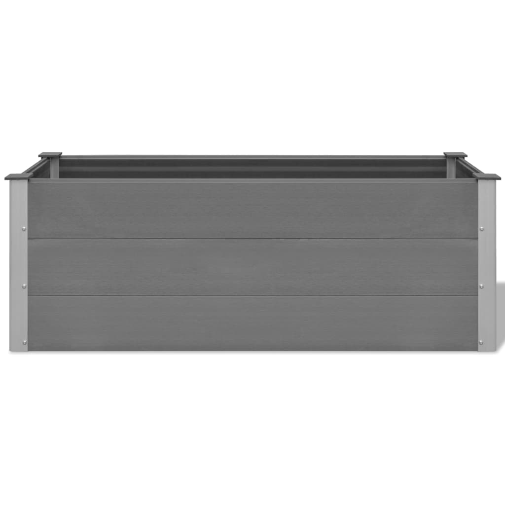 Garden Raised Bed WPC 150x50x54 cm Grey