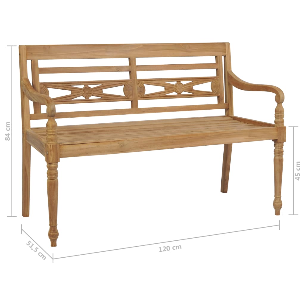 Batavia Bench 120 cm Teak