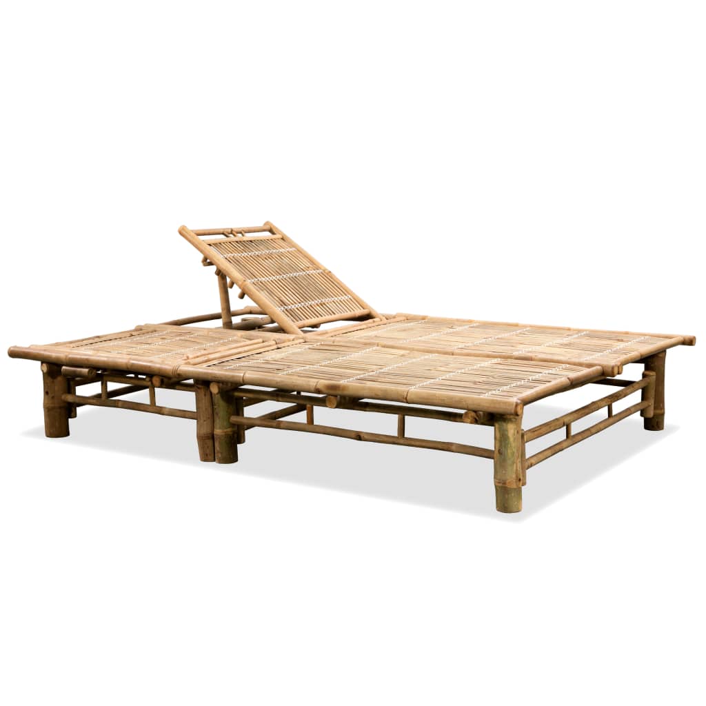 2-Person Sun Lounger Bamboo