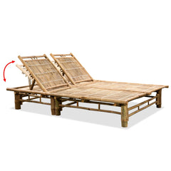 2-Person Sun Lounger Bamboo