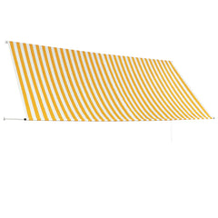 Retractable Awning 350x150 cm Yellow and White