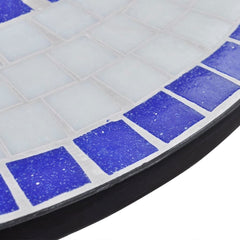 Bistro Table Blue and White 60 cm Mosaic