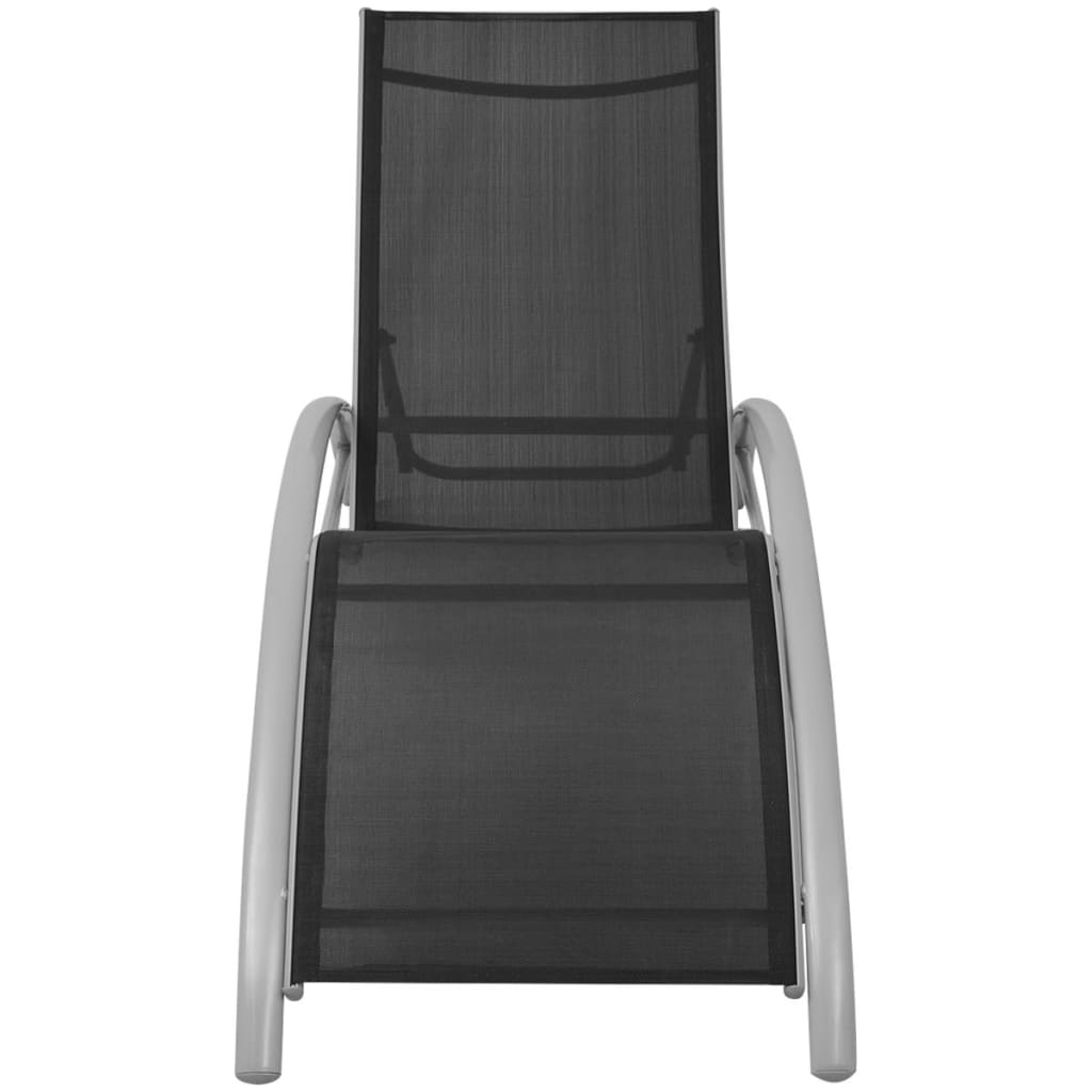 Sun Lounger Aluminium Black