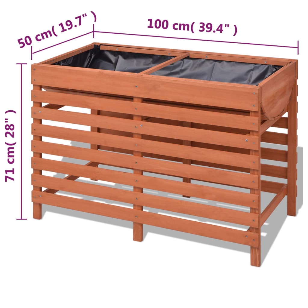 Planter 100x50x71 cm Wood