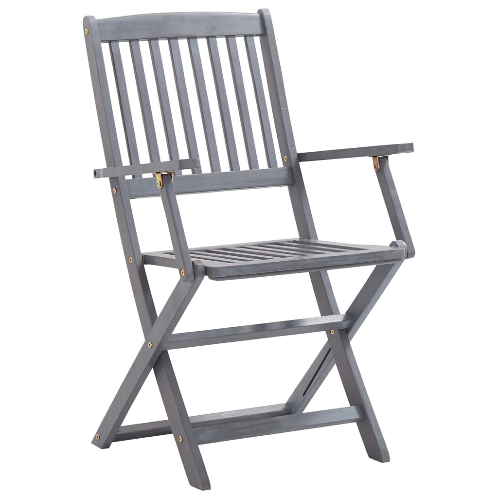 Folding Outdoor Chairs 4 pcs Solid Acacia Wood