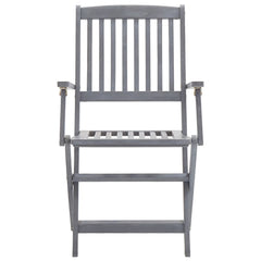 Folding Outdoor Chairs 4 pcs Solid Acacia Wood