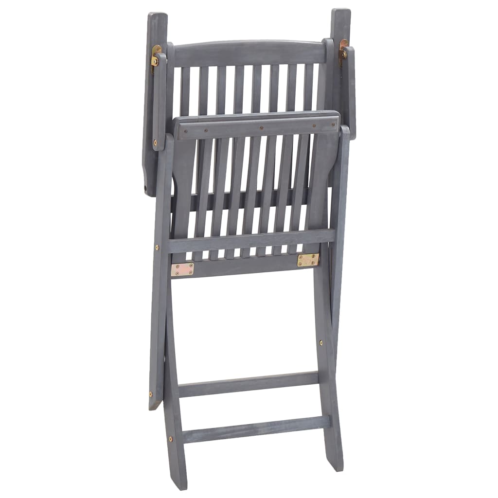 Folding Outdoor Chairs 4 pcs Solid Acacia Wood