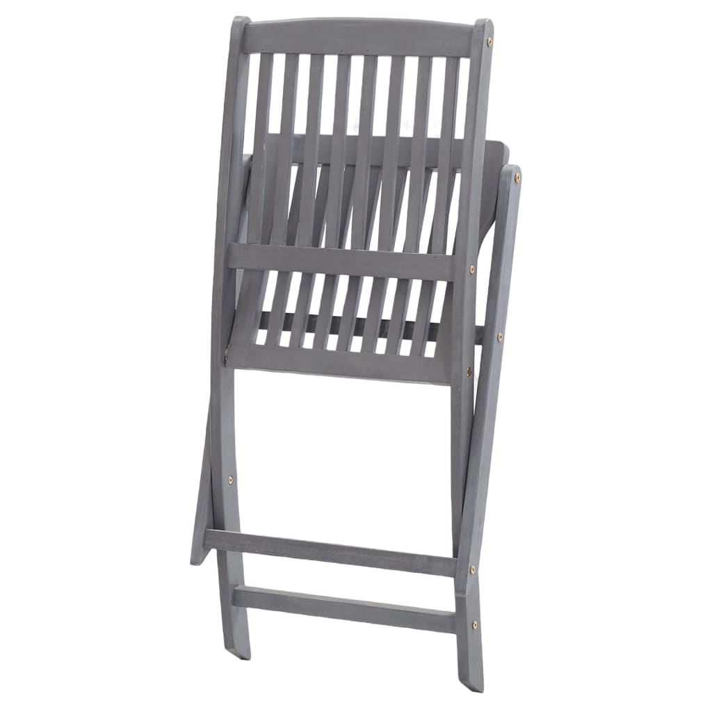 Folding Outdoor Chairs 4 pcs Solid Acacia Wood