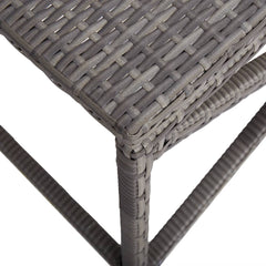 Garden Bench 120 cm Poly Rattan Grey