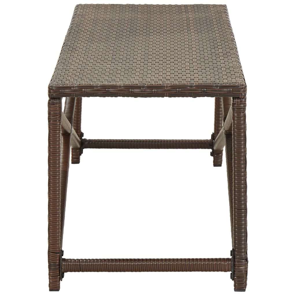 Garden Bench 120 cm Poly Rattan Brown