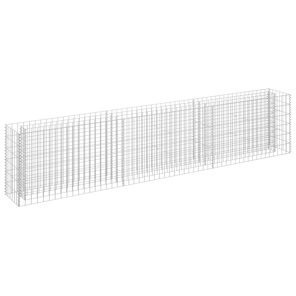 Gabion Raised Bed Galvanised Steel 270x30x60 cm