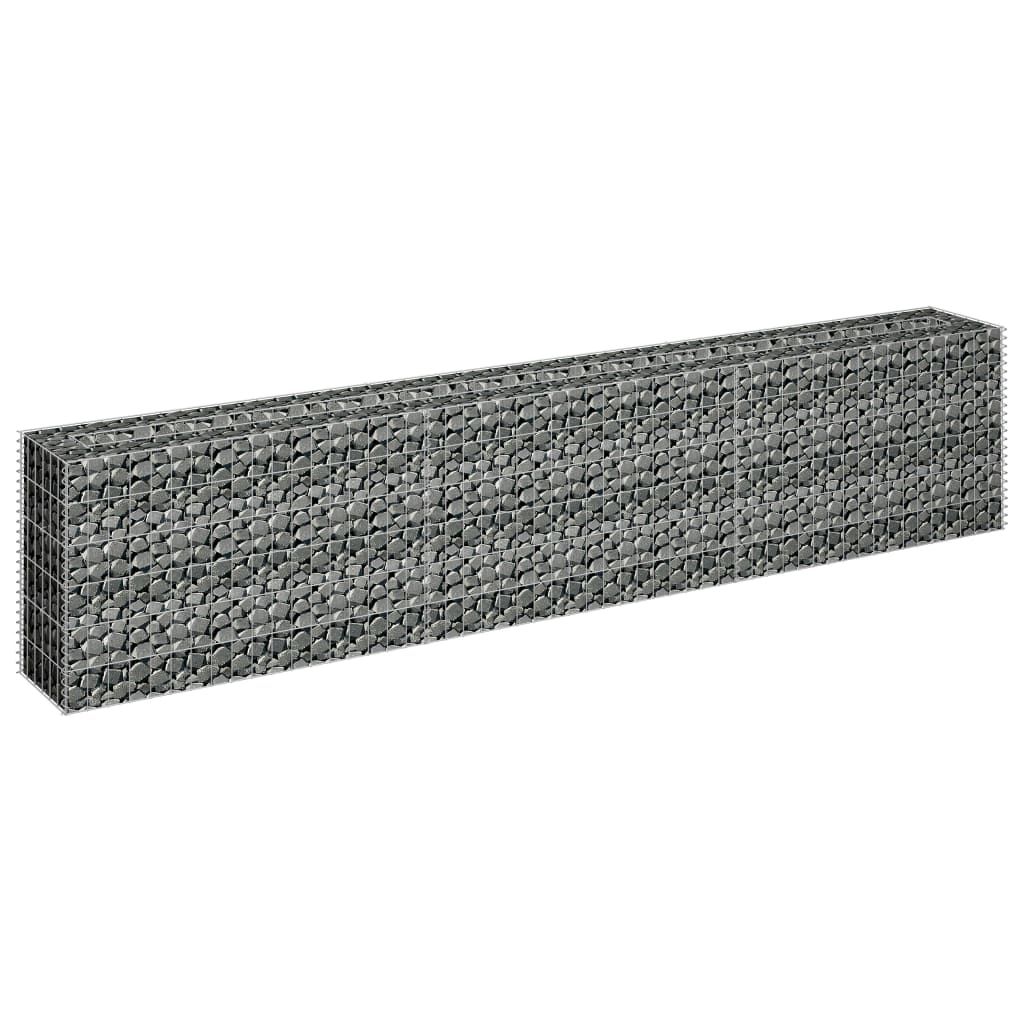 Gabion Raised Bed Galvanised Steel 270x30x60 cm