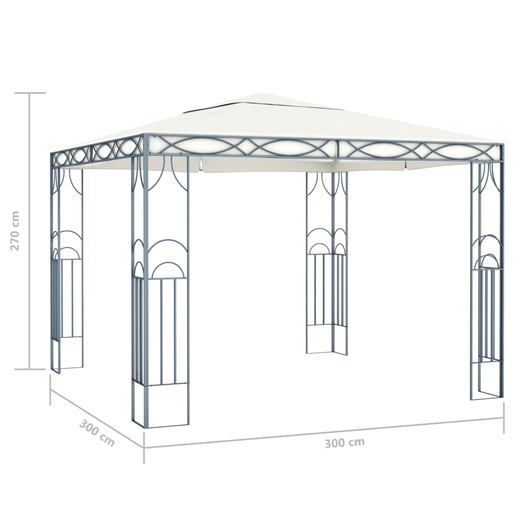 Gazebo 300x300 cm Cream