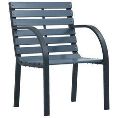 Garden Chairs 2 pcs Grey Wood