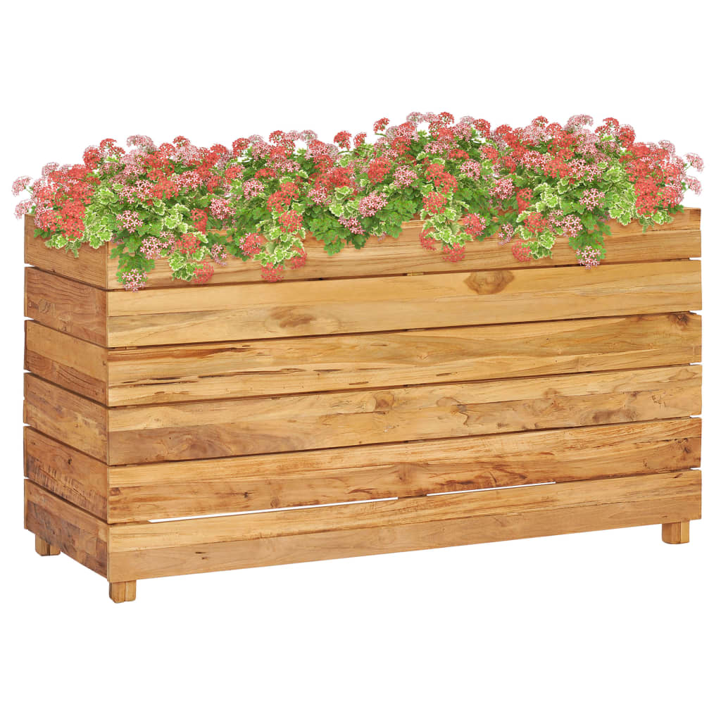 Raised Bed 100x40x55 cm Recycled Teak Wood and Steel