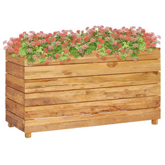 Raised Bed 100x40x55 cm Recycled Teak Wood and Steel