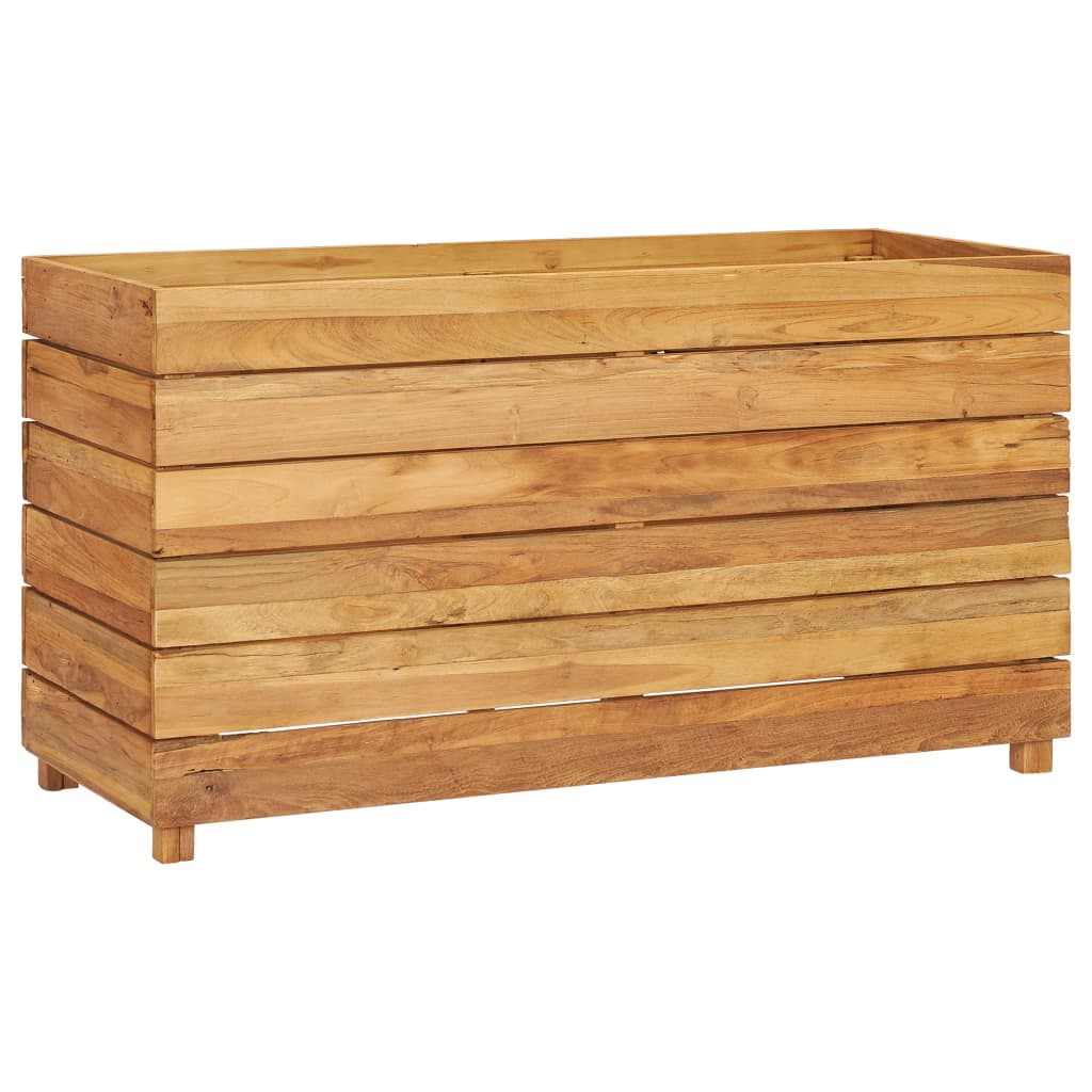 Raised Bed 100x40x55 cm Recycled Teak Wood and Steel