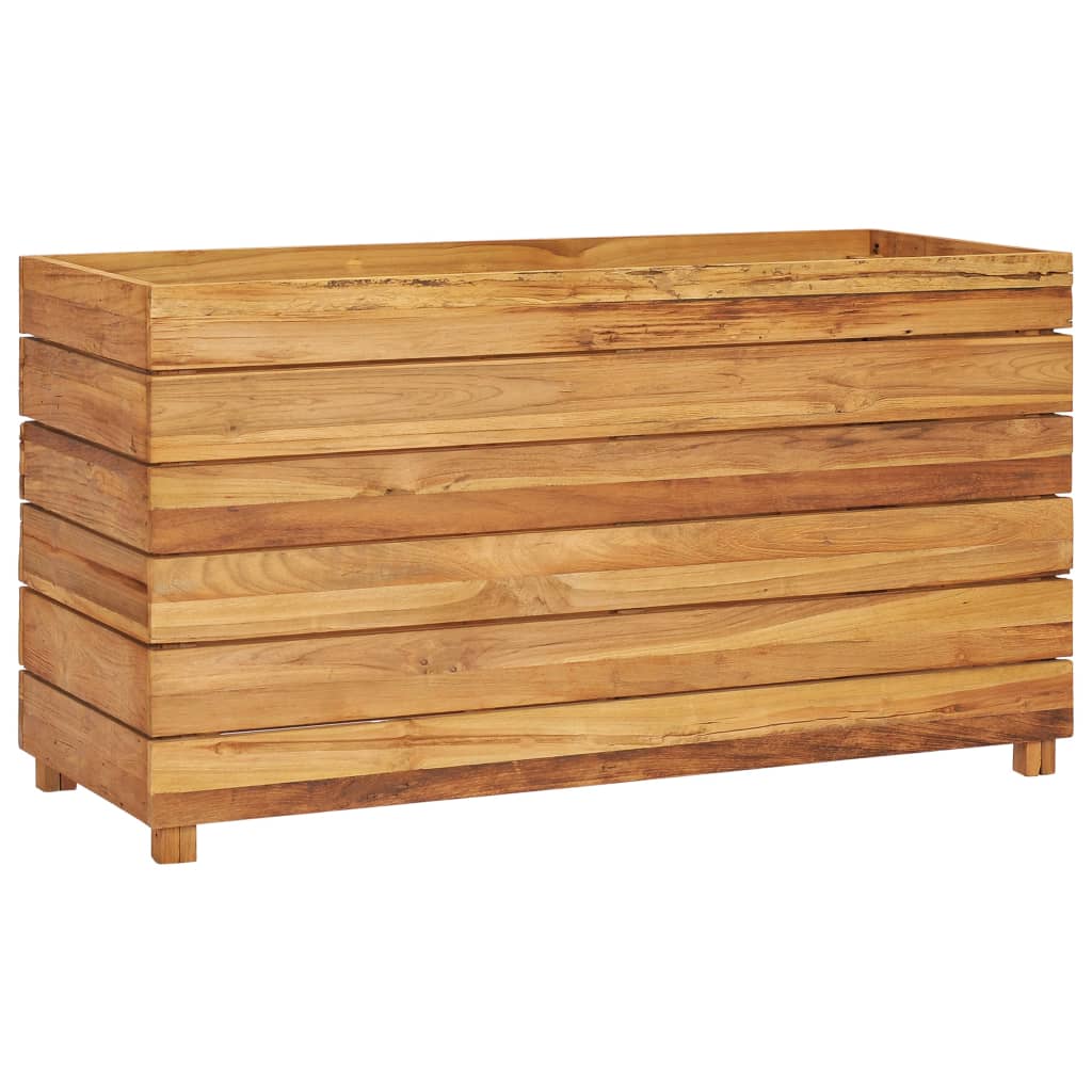 Raised Bed 100x40x55 cm Recycled Teak Wood and Steel