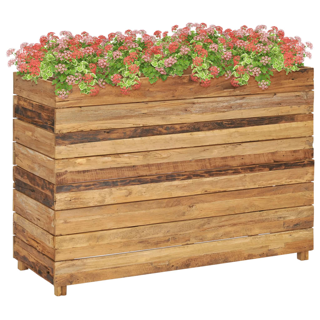 Raised Bed 100x40x72 cm Recycled Teak Wood and Steel