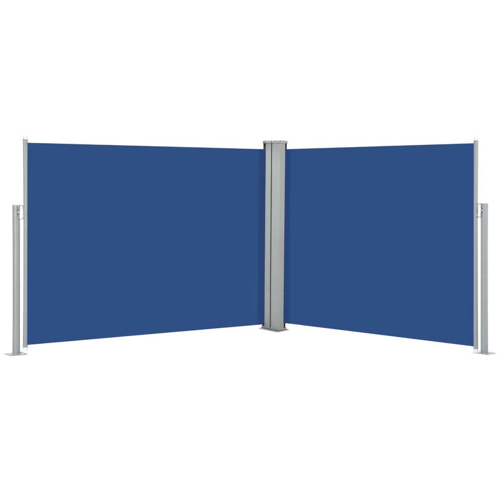 Retractable Side Awning Blue 140x1000 cm