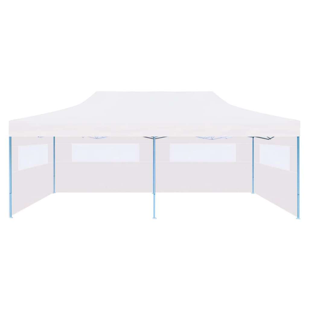 Folding Pop-up Partytent with Sidewalls 3x6 m Steel White