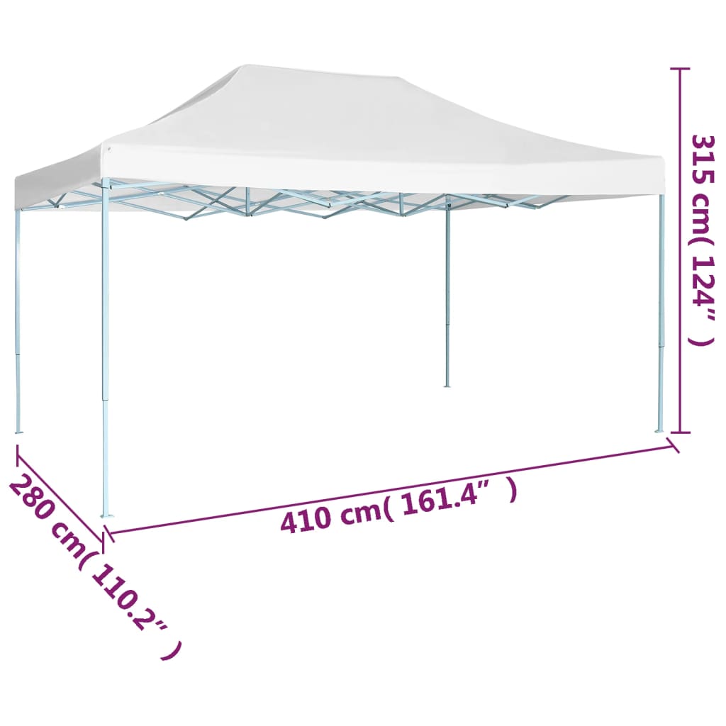 Professional Folding Party Tent 3x4 m Steel White