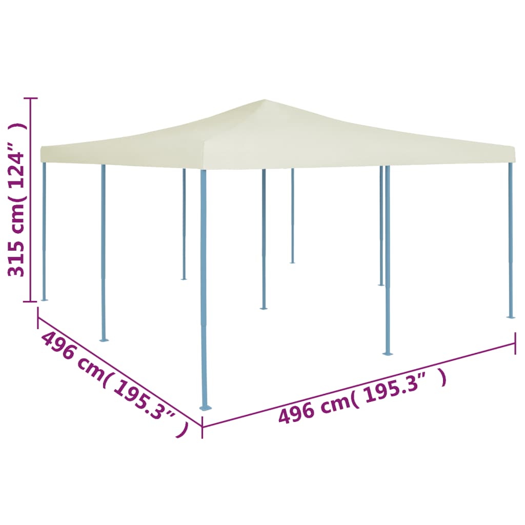 Folding Gazebo 5x5 m Cream