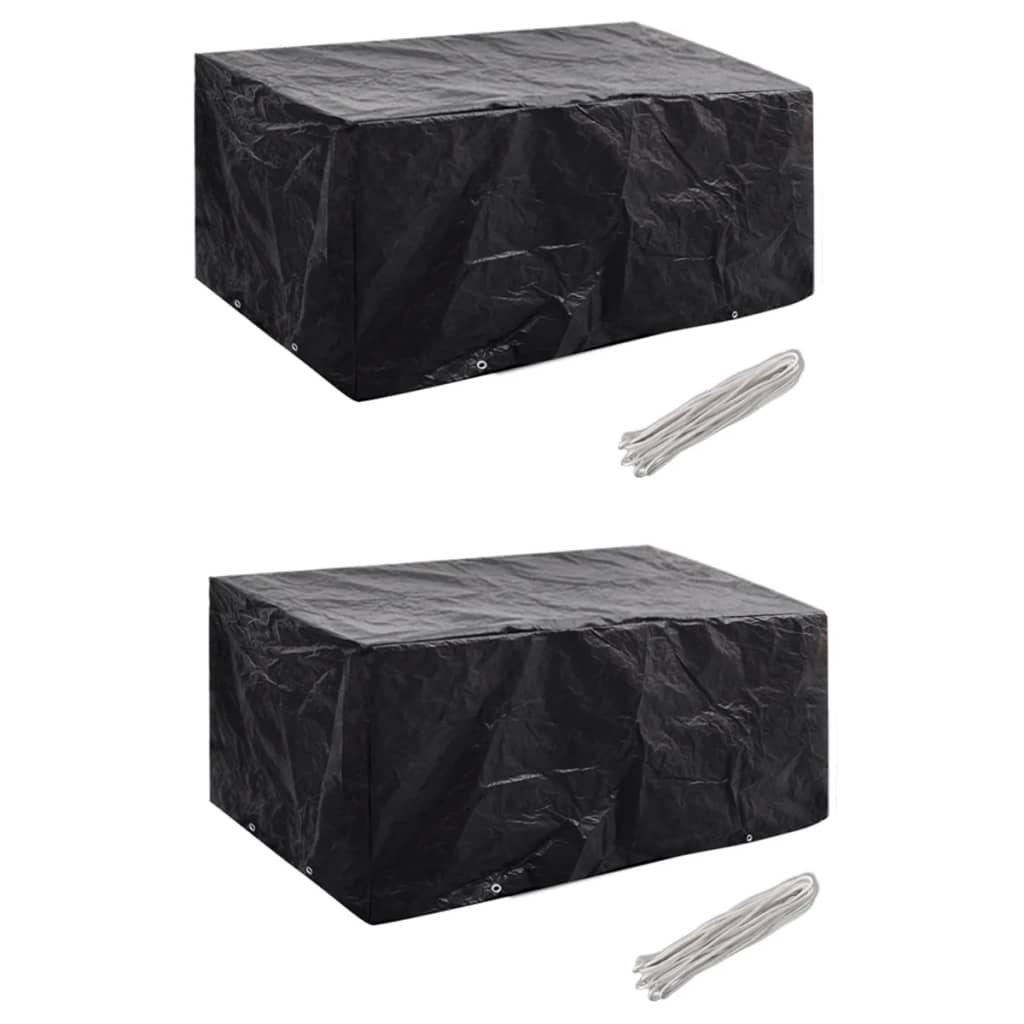 Garden Furniture Covers 2pcs 4 Person Poly Rattan 180x140cm