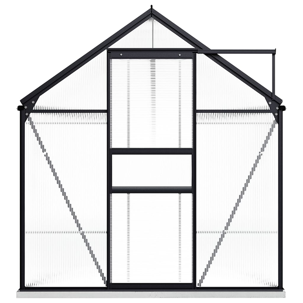 Greenhouse with Base Frame Anthracite Aluminium 9.31 m²