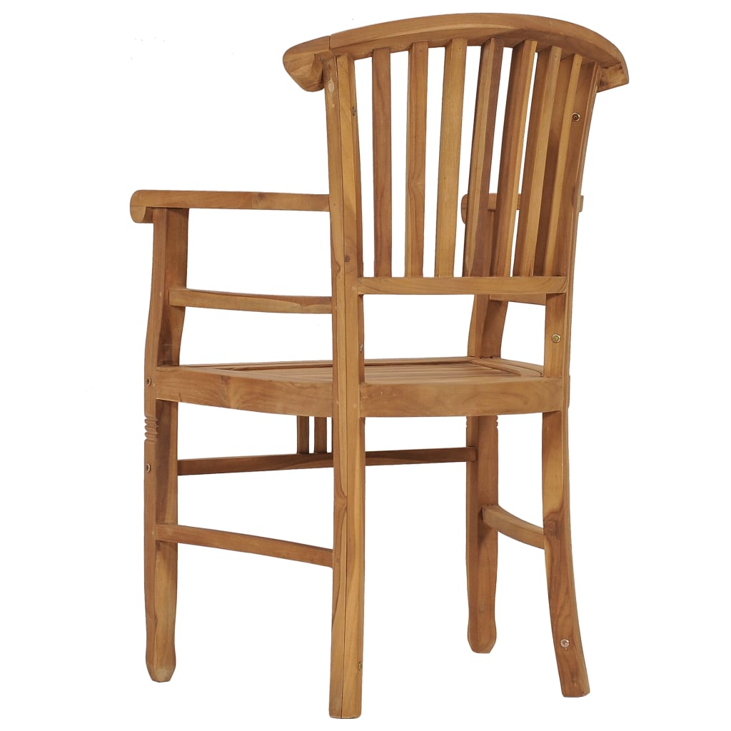 Garden Chairs 2 pcs Solid Teak Wood