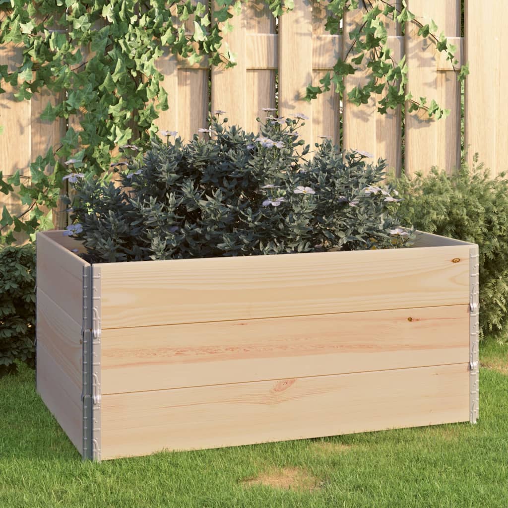 Raised Beds 3 pcs 80x120 cm Solid Pine Wood (310051)