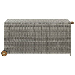 Garden Storage Box Light Grey 120x65x61 cm Poly Rattan