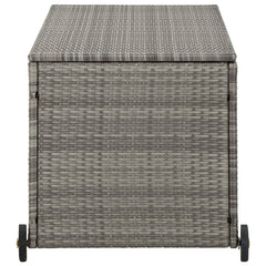 Garden Storage Box Light Grey 120x65x61 cm Poly Rattan