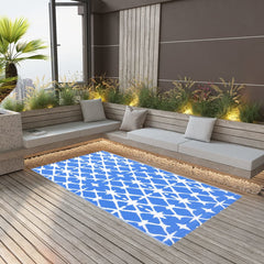 Outdoor Carpet Blue and White 160x230 cm PP