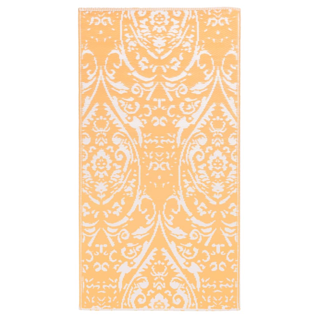 Outdoor Carpet Orange and White 120x180 cm PP