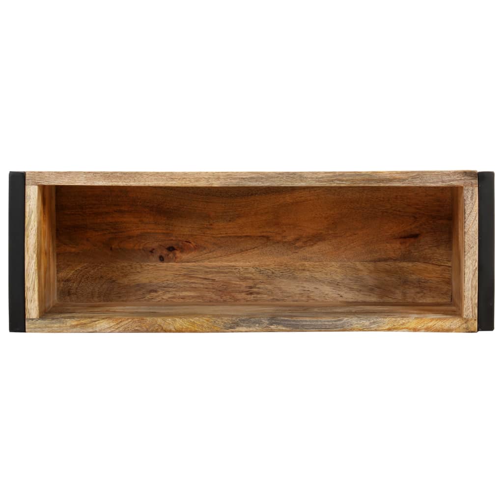 Planter 60x20x68 cm Rough Mango Wood