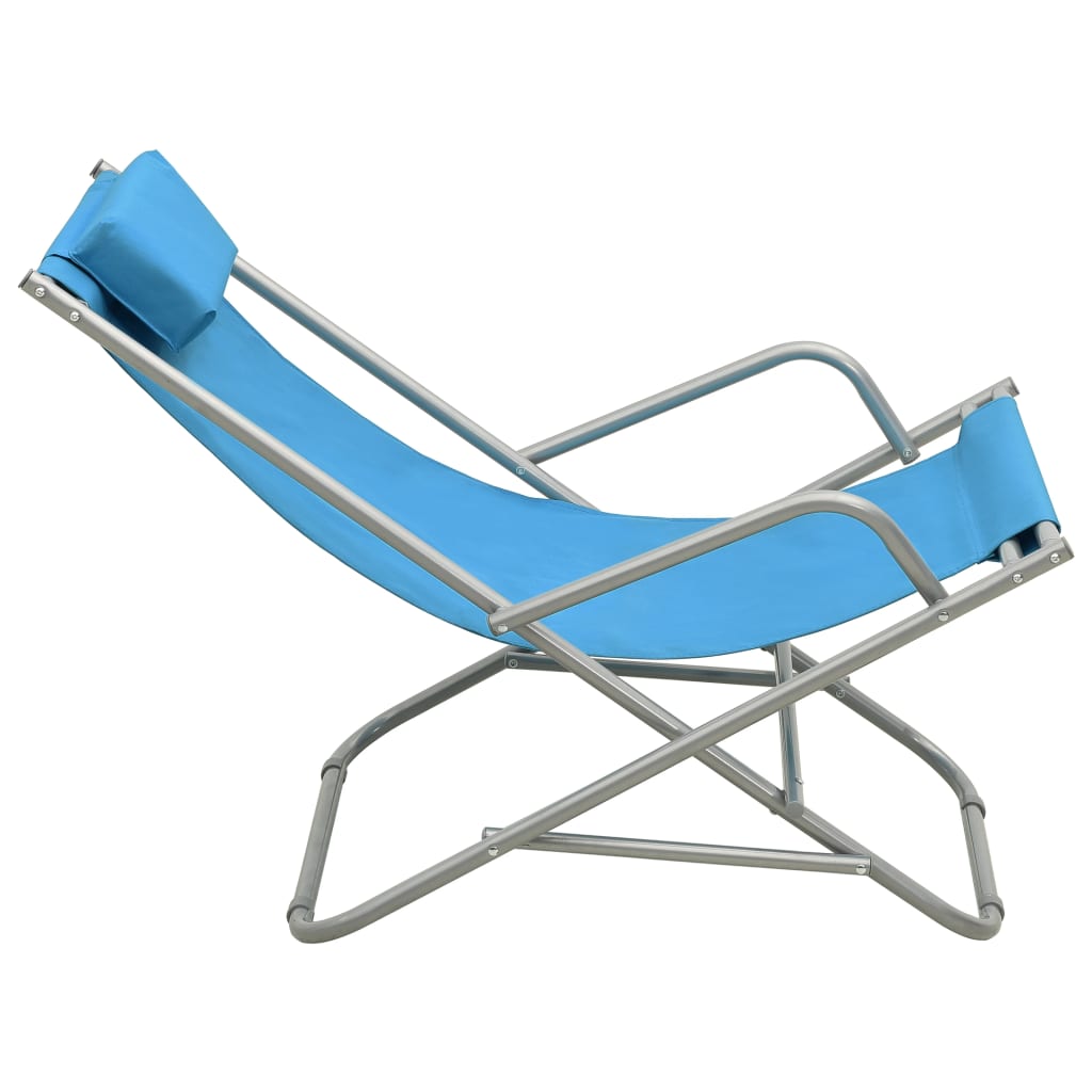 Rocking Chairs 2 pcs Steel Blue