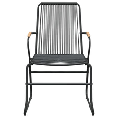 Garden Chairs 2 pcs Black 58x59x85.5 cm PVC Rattan