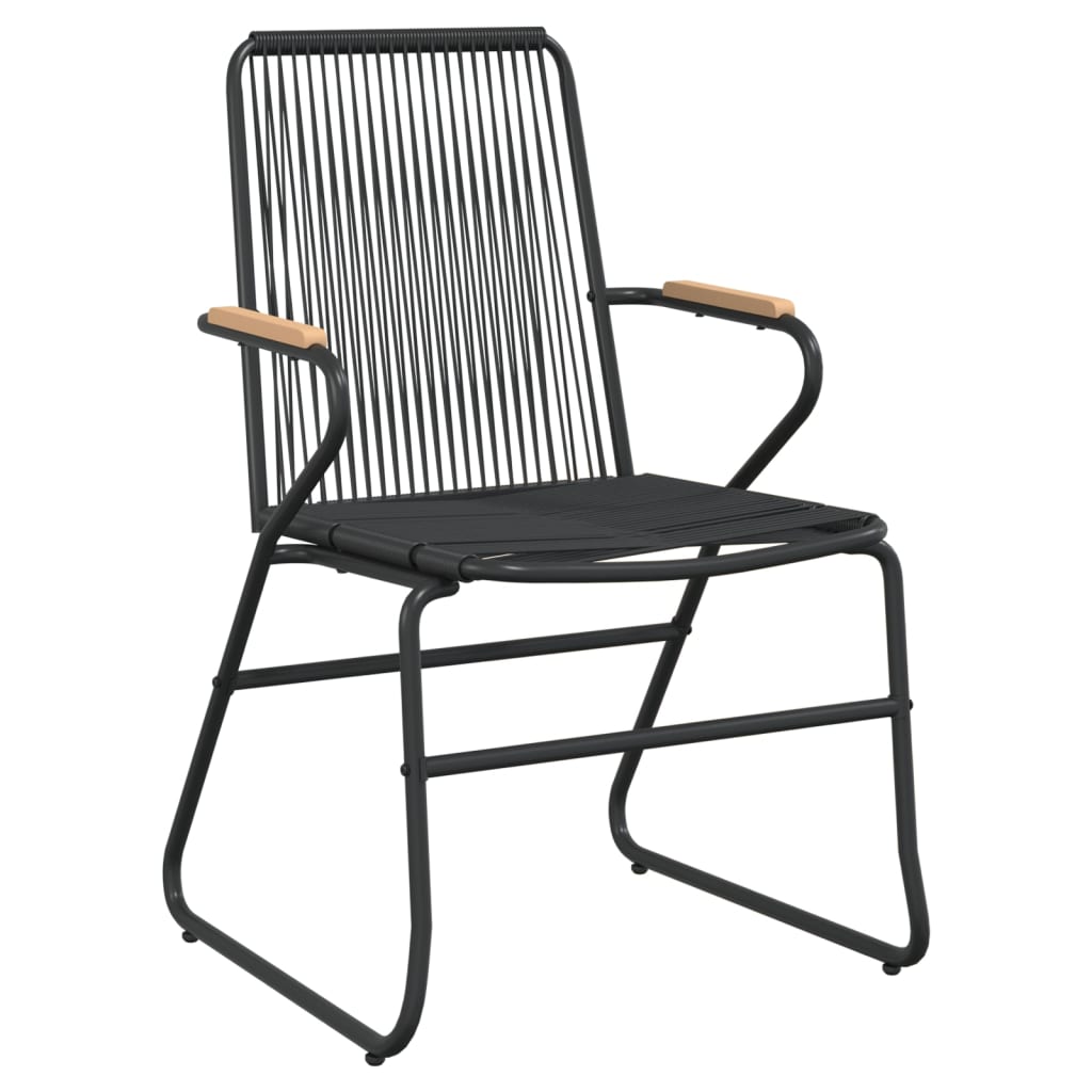 Garden Chairs 4 pcs Black 58x59x85.5 cm PVC Rattan